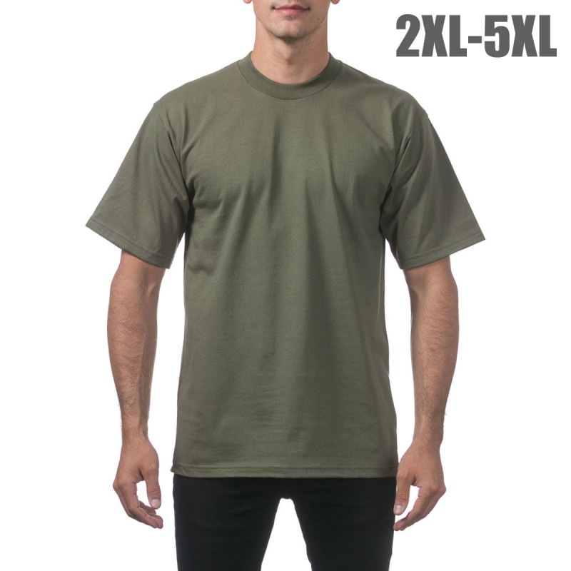 ץ T  Ź PROCLUB ȾµT 롼ͥåT إӡ 礭 HEAVY WEIGHT COTTON SHORT SLEEVE CREW NECK T-SHIRT OLIVE #101 AB6B B1C C1D D1E E08F