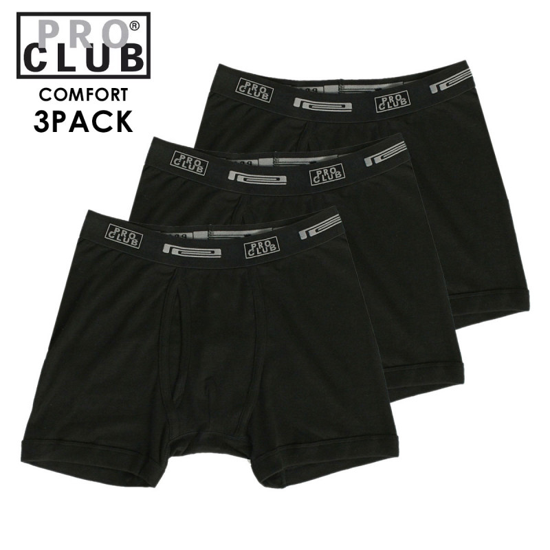 ץ   Ź PROCLUB ܥѥ  礭 3 COMFORT SOFT COTTON BOXER BRIEF BLACK #173 3PACK AB6B B1C C7D D2E E13F