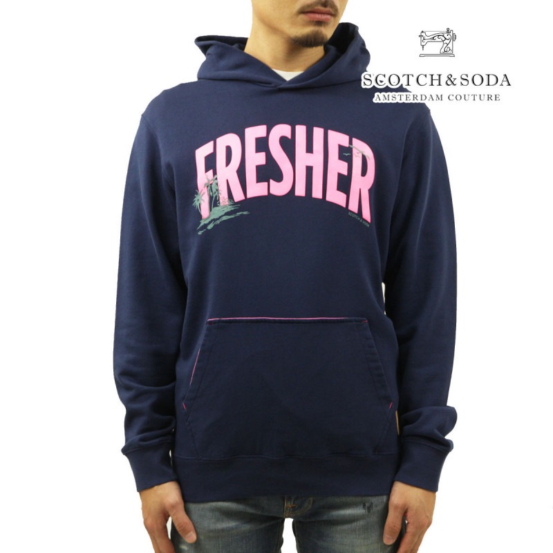 åɥ ѡ  Ź SCOTCH&SODA ץ ץ륪Сѡ åȥѡ FLUO FRESHER GRAPHIC HOODIE MARINE D 169207 1149 63821 76 A39B B1C C1D D5E E06F