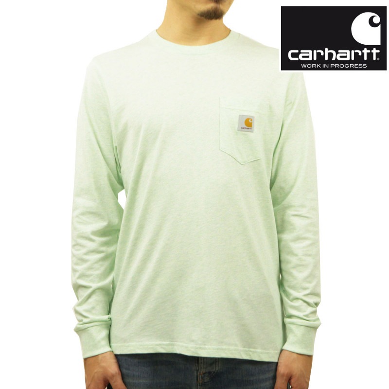 ϡ T   CARHARTT WIP ĹµT ݥåT ݥT 롼ͥå L/S POCKET T-SHIRT PALE SPEARMINT HEATHER LIGHT GREEN I022094 0TVXX AB0B B1C C1D D2E E08F