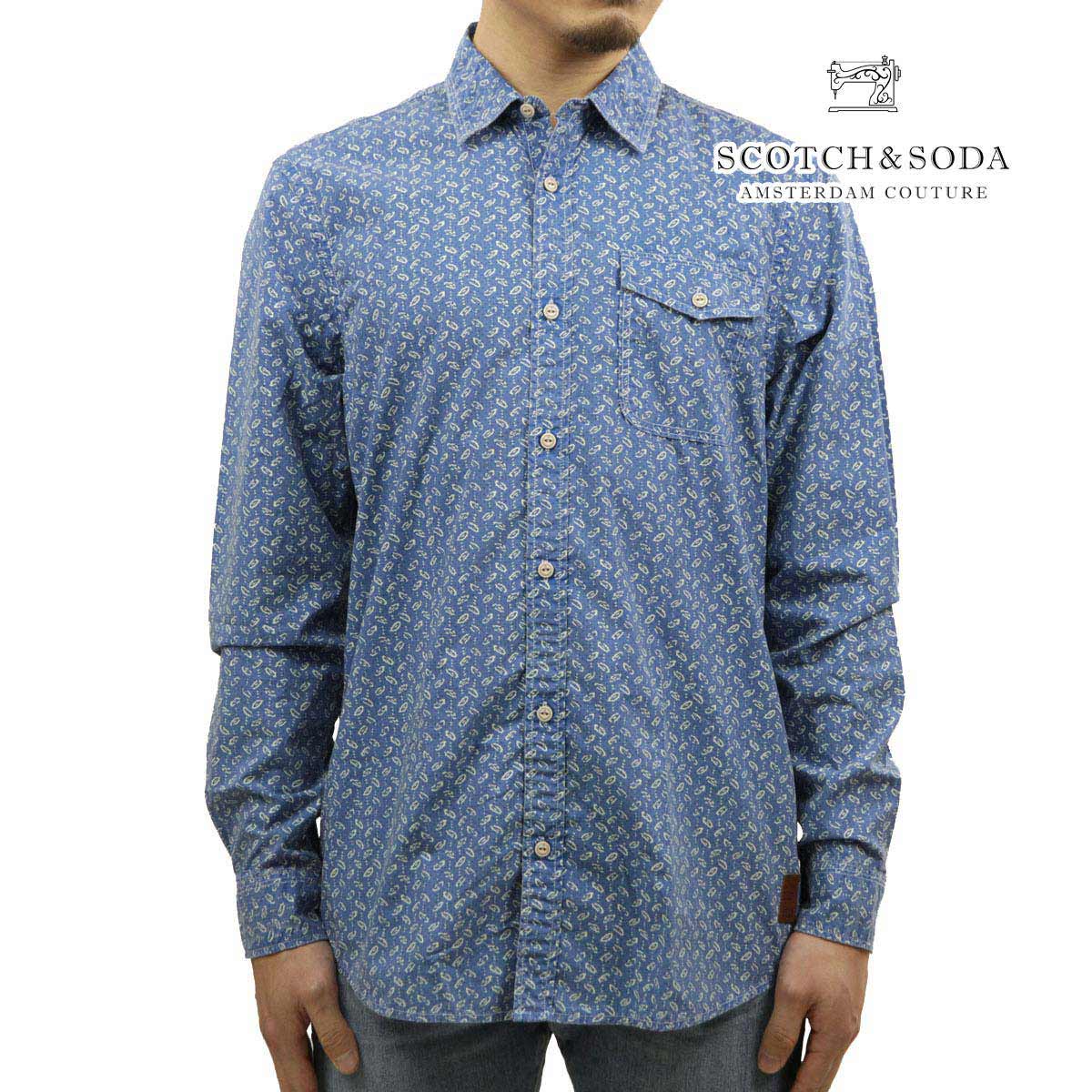 スコッチアンドソーダ メンズ 長袖シャツ 正規販売店 SCOTCH＆SODA ボダンダウン レギュラーフィット ポプリンシャツ REGULAR-FIT PRINTED POPLIN SHIRT D 172009 0218 71431 69 COMBO B クリスマス プレゼント ラッピング スコッチアンドソーダ メンズ 長袖シャツ 正規販売店 SCOTCH＆SODA