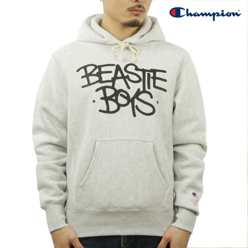 ԥ  ѡ  CHAMPION ӡƥܡ ץ륪С աǥ CHAMPION X BEASTIE BOYS TCV REVERSE WEAVE SOFT FLEECE "BEASTIE BOYS" HOODED SWEATSHIRT 219277 EM004 LOXGM GREY