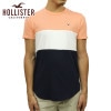 ホリスター Tシャツ メンズ 正規品 HOLLISTER 半袖Tシャツ クルーネックTシャツ カーブヘム Colorblock Curved Hem T-Shirt 324-368-0646-600 