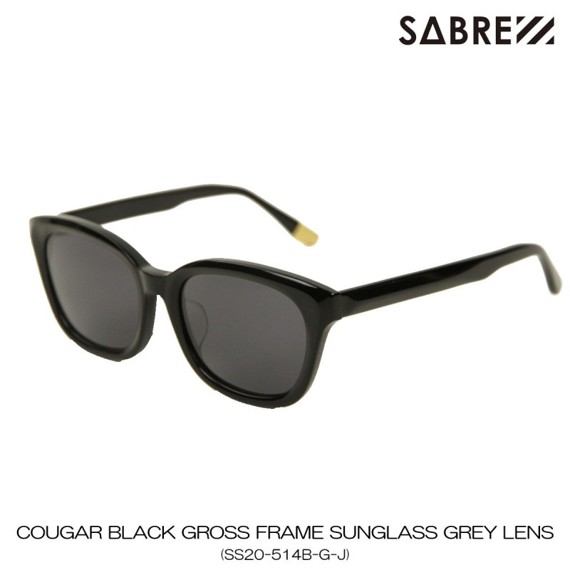 С  ǥ 󥰥饹 Ź SABRE ᤬  COUGAR BLACK GROSS FRAME SUNGLASS GREY LENS SS20-514B-G-J