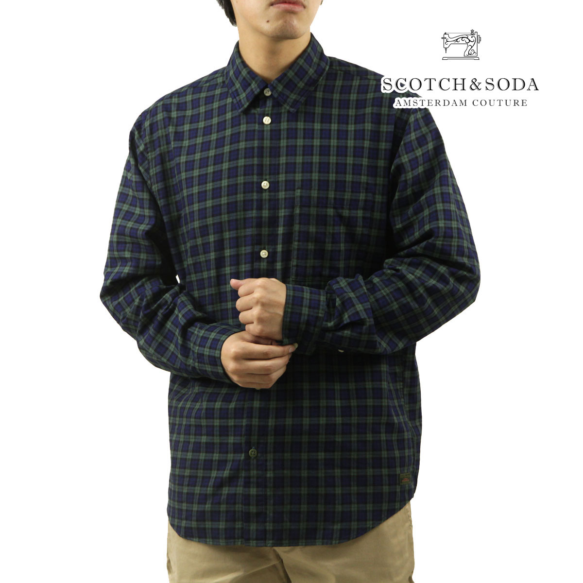 スコッチアンドソーダ メンズ ネルシャツ 正規販売店 SCOTCH＆SODA ボタンダウン 長袖シャツ チェック柄 RELAXED クリスマス プレゼント ラッピング スコッチアンドソーダ メンズ ネルシャツ 正規販売店 SCOTCH＆SODA