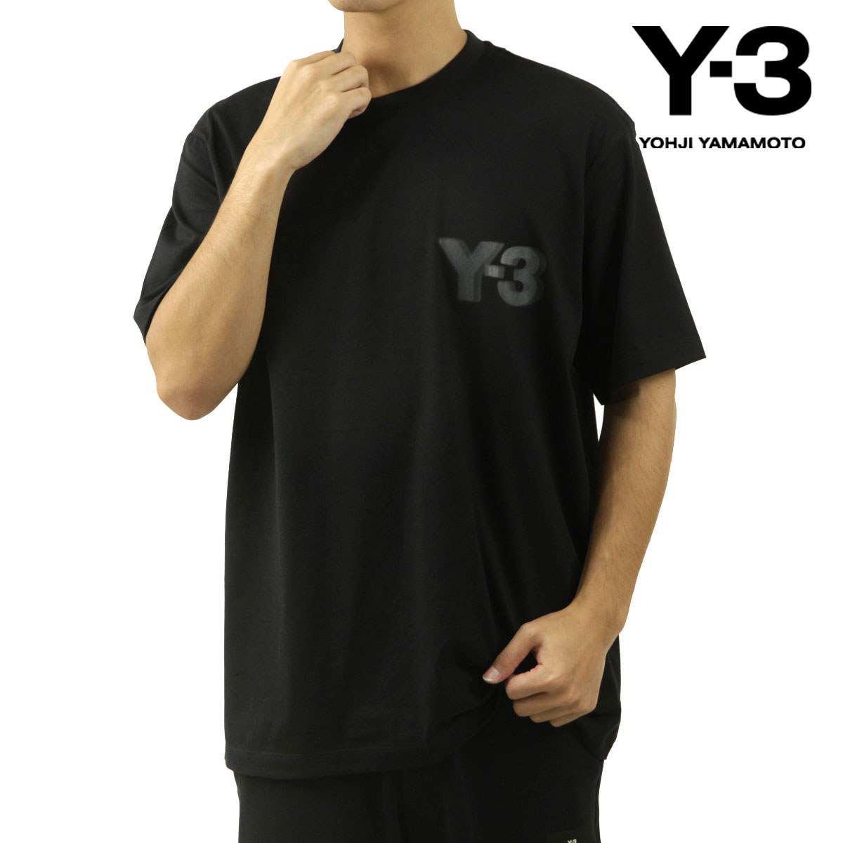 ワイスリー メンズ 半袖Tシャツ 正規品 Y-3 クルーネック ロゴ コットン LOGO SS TEE BLACK JE9282 BLACK クリスマス プレゼント ラッピング ワイスリー メンズ 半袖Tシャツ 正規品 Y-3 クルーネック ロゴ