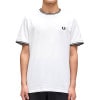 եåɥڥ꡼  ȾµT Ź FRED PERRY 롼ͥå ݥ  TWIN TIPPED SHORT SLEEVE T-SHIRT M1588 100 WHITE