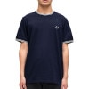 եåɥڥ꡼  ȾµT Ź FRED PERRY 롼ͥå ݥ  TWIN TIPPED SHORT SLEEVE T-SHIRT M1588 795 NAVY