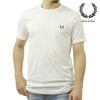 フレッドペリー メンズ 半袖Tシャツ 正規販売店 FRED PERRY クルーネック ワンポイント ロゴ RINGER SHORT SLEEVE T-SHIRT M3519 100 WHITE|MEN