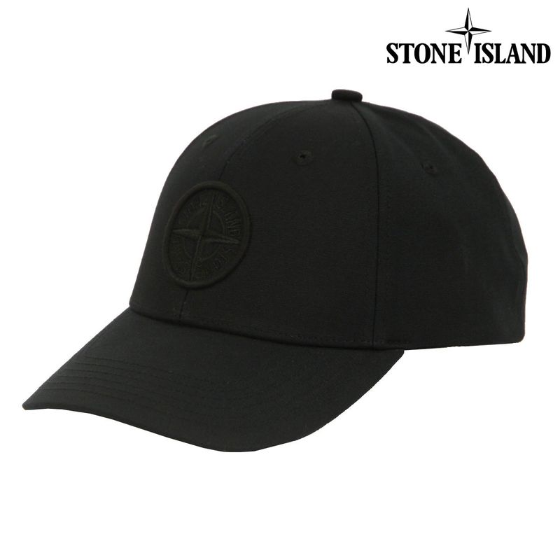 ���ȡ��󥢥����� ��� ��ǥ����� ����å� ������ STONE ISLAND ���åȥ� ���� ˹�� STONE ISLAND COTTON REPS CAP K1S15 9100996 S0065 V0029 BLACK