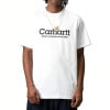 カーハート メンズ 半袖Tシャツ 正規品 CARHARTT WIP クルーネック ルーズフィット SHORT SLEEVE LABEL SCRIPT LOOSE FIT T-SHIRT WHITE I