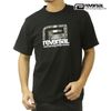 リバーサル メンズ 半袖Tシャツ 正規販売店 REVERSAL クルーネック コットン ロゴ SPACE CAGE BIGMARK COTTON TEE ブラック rv25aw001-BK BLACK