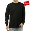 ヘインズ メンズ 長袖Tシャツ 正規販売店 Hanes クルーネック クロ 無地 HANES KURO LONG SLEEVE THE BEST OF BLACK T-SHIRTS 1P HM4-C2