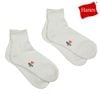 ヘインズ メンズ レディース 靴下 正規販売店 Hanes 2足組 ビーフィー アンダーウェア HANES BEEFY ハーフパイル クォーターレングスソックス 2P HMSBW201 010 WHI