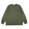 ナンガ メンズ 長袖Tシャツ 正規販売店 NANGA クルーネック ロゴ ロンT ECO HYBRID BOX LOGO EMBROIDERY LONG SLEEVE TEE BLK NW2411-1