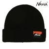 ナンガ メンズ レディース ニットキャップ 正規販売店 NANGA ロゴ ニット帽 ビーニー BOX LOGO BULKY BEANIE CAP N2532-3C059A BLK BLACK|CAP/