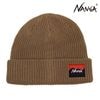 ナンガ メンズ レディース ニットキャップ 正規販売店 NANGA ロゴ ニット帽 ビーニー BOX LOGO BULKY BEANIE CAP N2532-3C059A BEG BEIGE|CAP/