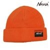 ナンガ メンズ レディース ニットキャップ 正規販売店 NANGA ロゴ ニット帽 ビーニー BOX LOGO BULKY BEANIE CAP N2532-3C059A ORG ORANGE|CAP
