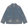 ポーラー メンズ デニムジャケット 正規販売店 POLER ボタンダウン カバーオール SHAWL COLLAR DENIM JACKET 253MCV0026-LBL LT.BLUE