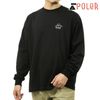 ポーラー メンズ 長袖Tシャツ 正規販売店 POLER クルーネック ロゴ ロンT PSYCHEDELIC LOGO RELAX FIT L/S TEE 253MCV0072-BLK BLACK|ME