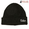 ポーラー メンズ レディース ニットキャップ 正規販売店 POLER ロゴ ニット帽 ビーニー SHALLOW BEANIE 253MCV0108-BLK BLACK