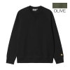 カーハート メンズ スウェット 正規品 CARHARTT WIP クルーネック トレーナー CHASE SWEATSHIRT OLIVE/GOLD I033660 3CBXX|MEN’S FLEECE