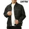 ��˥ե����� �����ȥɥ� ����������� ��� �ǥ˥ॸ�㥱�å� ��������Ź UNFRM OUTDOOR STANDARD �������� �ܥ�������� ���㥱�å� ECOPET C/P TECH DENIM JACKET MADE IN JAPAN SS-3197-BK2 BLACK AB9B B1C C1D D4E E13F