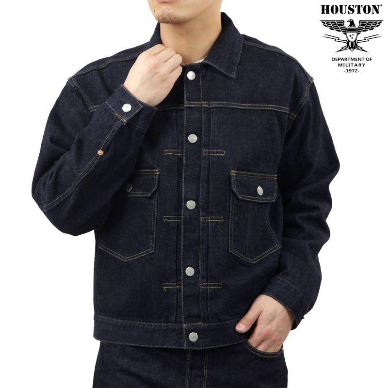 �ҥ塼���ȥ� ��� �ǥ˥ॸ�㥱�å� ��������Ź HOUSTON ������2 �������� �ܥ�������� TYPE2 DENIM JACKET 51610 IN INDIGO ONE WASH
