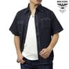 �ҥ塼���ȥ� ��� Ⱦµ����� ��������Ź HOUSTON �ܥ�������� �������� WABASH S/S 40'S WORK SHIRT 41350 IN INDIGO ONE WASH