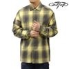 �����ȥå� ��� Ĺµ����� ������ CALTOP ACRYLIC OMBRE CHECK LONG SLEEVE SHIRTS Ĺµ �����ȥå� ����ȥå� �����å������ �ե�ͥ륷��� �ͥ륷��� ����֥� ������ɥ������� 2000LS YELLOW / ORANGE