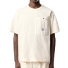 ���ȡ��󥢥����� ��� ȾµT����� ������ STONE ISLAND ���롼�ͥå� ���åȥ� �ݥ�T COMBED ORGANIC COTTON JERSEY GARMENT DYED SHORT SLEEVE T-SHIRT WITH CHEST PACKET IVORY 2100004 S0115 V0093