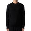 ���ȡ��󥢥����� ��� �������� ������ STONE ISLAND ���롼�ͥå� ����ץ� �˥å� PURE LIGHT RWS WOOL_GHOST CREWNECK JUMPER SWEATER BLACK 5100074 S00FC V0029