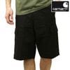 �����ϡ��� ��� ���硼�ȥѥ�� ������ CARHARTT WIP �������ѥ�� �ϡ��եѥ�� REGULAR CARGO SHORT PANTS`COLUMBIA`RIPSTOP BLACK RINSED I028246 8902