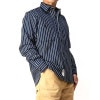 �ҥ塼���ȥ� ��� Ĺµ����� ��������Ź HOUSTON �ܥ�������� ���ȥ饤�� �ӥ��饷��� STRIPE VIYELLA SHIRT NAVY NV 41255