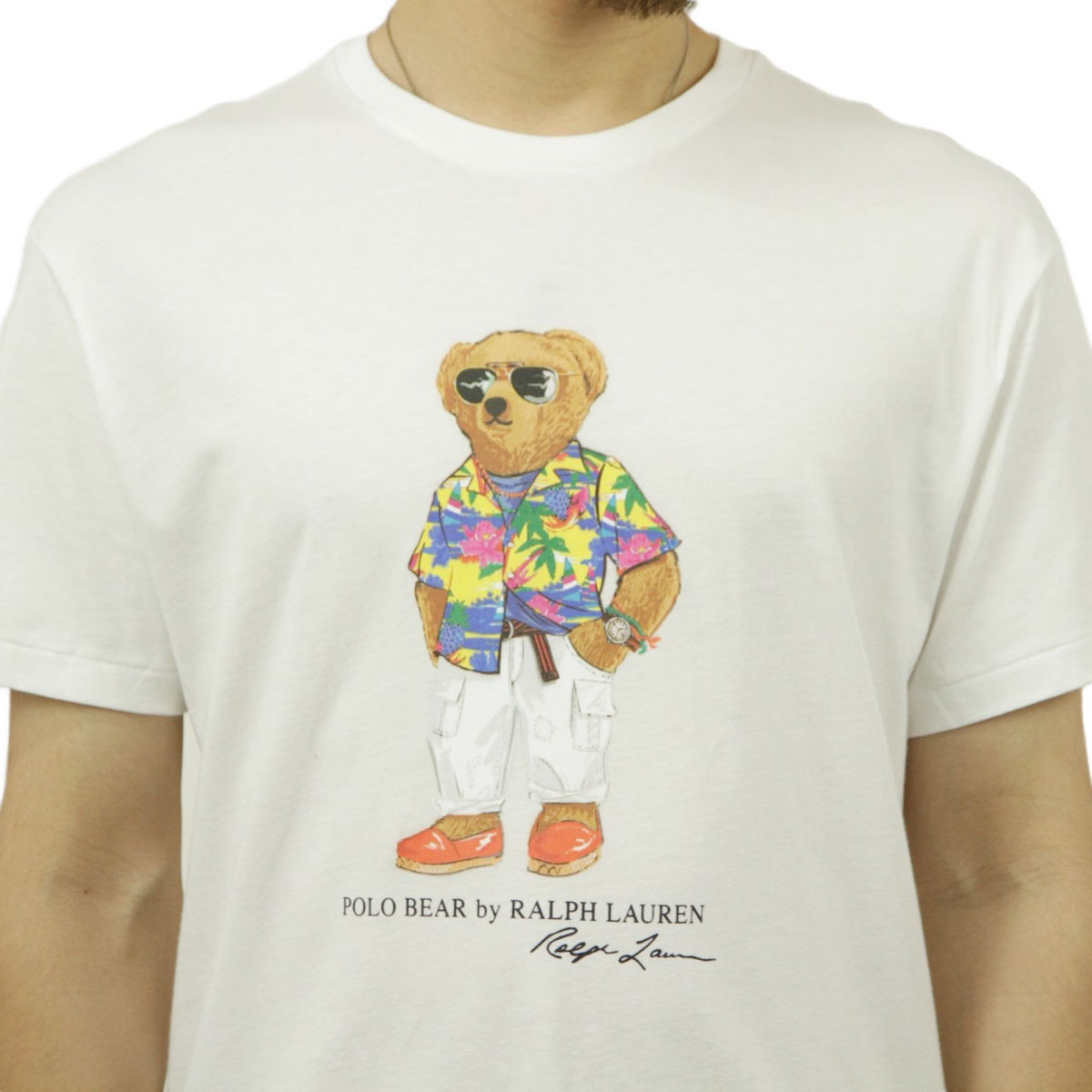 �ݥ� ���ե������ ��� ȾµT����� ������ POLO RALPH LAUREN ���롼�ͥå� �ݥ��٥� BEAR SHORT SLEEVE T-SHIRT WHITE 710854497