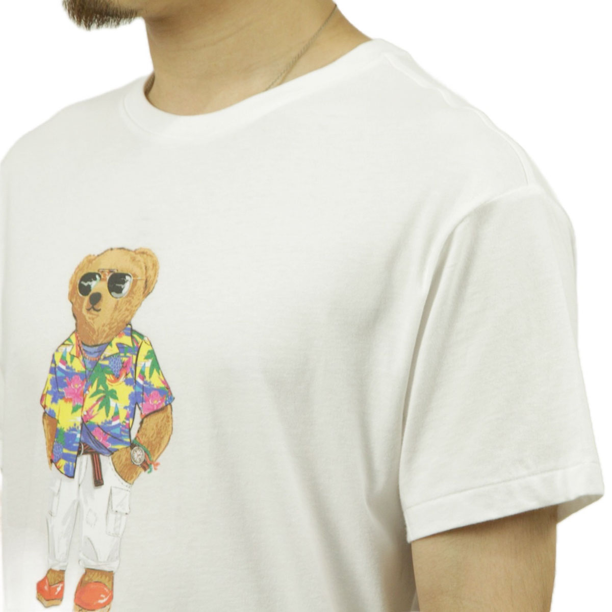 �ݥ� ���ե������ ��� ȾµT����� ������ POLO RALPH LAUREN ���롼�ͥå� �ݥ��٥� BEAR SHORT SLEEVE T-SHIRT WHITE 710854497