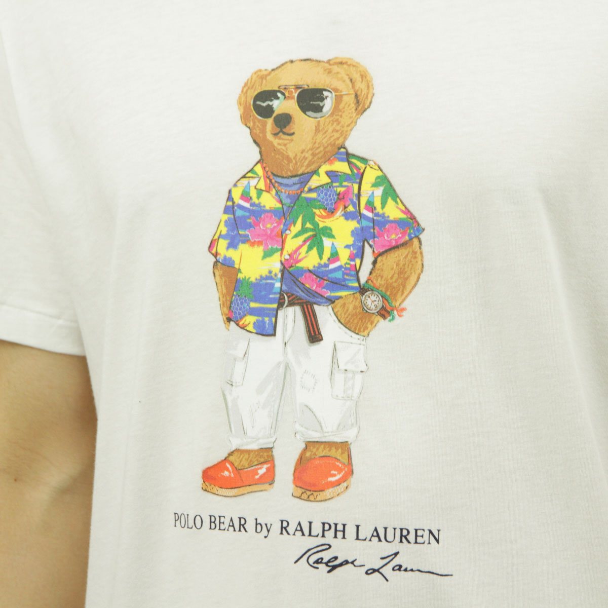 �ݥ� ���ե������ ��� ȾµT����� ������ POLO RALPH LAUREN ���롼�ͥå� �ݥ��٥� BEAR SHORT SLEEVE T-SHIRT WHITE 710854497