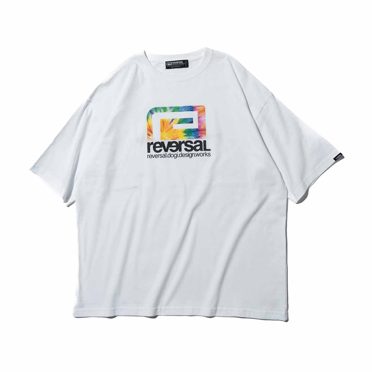 ��С����� ��� ȾµT����� ��������Ź REVERSAL ���롼�ͥå� ���åȥ� �ӥå����륨�å� TIE DYE BIG MARK COTTON Big silhouette TEE �Ύ܎��� rv25ss003-WH WHITE A06B B1C C1D D1E E01F