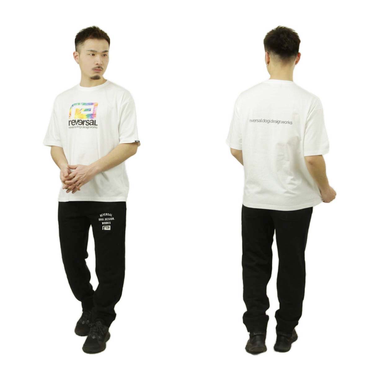 ��С����� ��� ȾµT����� ��������Ź REVERSAL ���롼�ͥå� ���åȥ� �ӥå����륨�å� TIE DYE BIG MARK COTTON Big silhouette TEE �Ύ܎��� rv25ss003-WH WHITE A06B B1C C1D D1E E01F