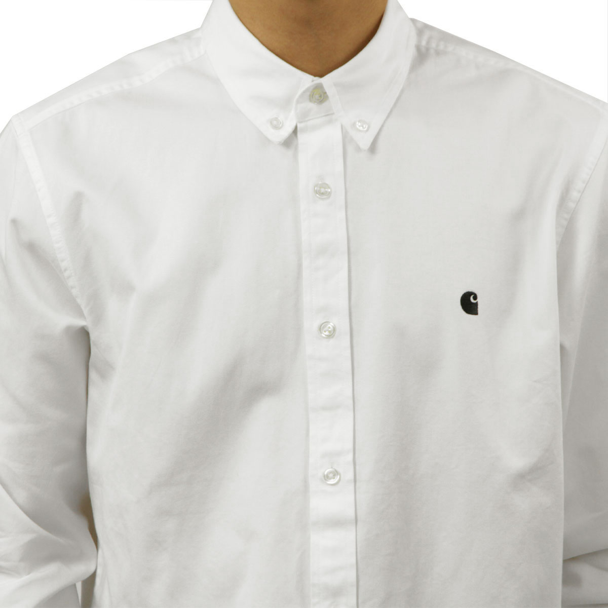 �����ϡ��� ��� Ĺµ����� ������ CARHARTT WIP �ܥ�������� �����奢�륷��� LONG SLEEVE MADISON SHIRT WHITE / BLACK I023339 00AXX