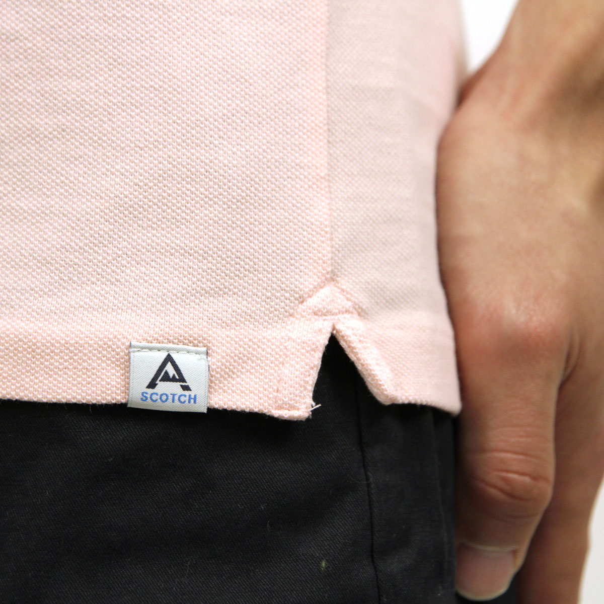 åɥ ݥ Ź SCOTCHSODA Ⱦµݥ  AMS BLAUW GARMENT DYE POLO D 147897 2533 LIGHT PINK A39B B1C C1D D3E E11F