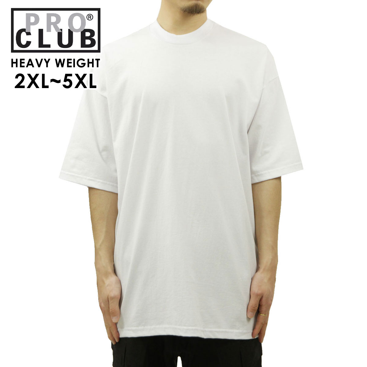 �ץ������ T����� ��� ��������Ź PROCLUB ȾµT����� ���롼�ͥå�T����� �إӡ��������� �礭�������� HEAVY WEIGHT COTTON SHORT SLEEVE CREW NECK T-SHIRT WHITE #101 AB6B B1C C1D D1E E01F