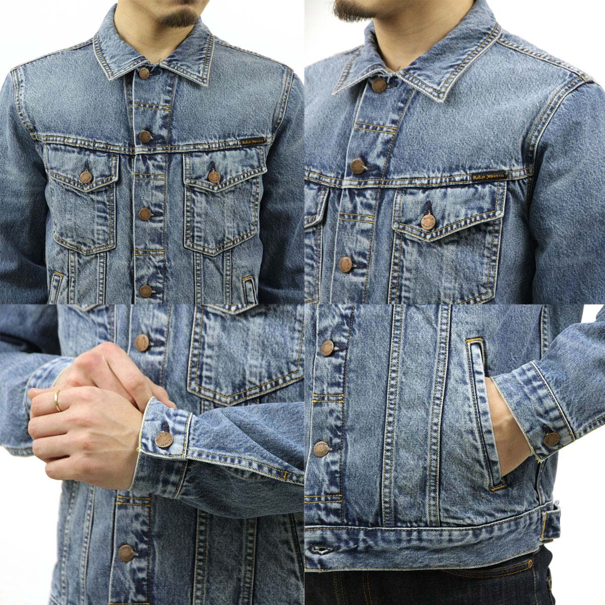 �̡��ǥ��������� �ǥ˥ॸ�㥱�å� ��� ��������Ź Nudie Jeans Ĺµ �ܥ�������� �����ե��å� �ǥ˥� �������� BOBBY DENIM JACKET 160734 B26 DENIM A62B B1C C1D D4E E07F