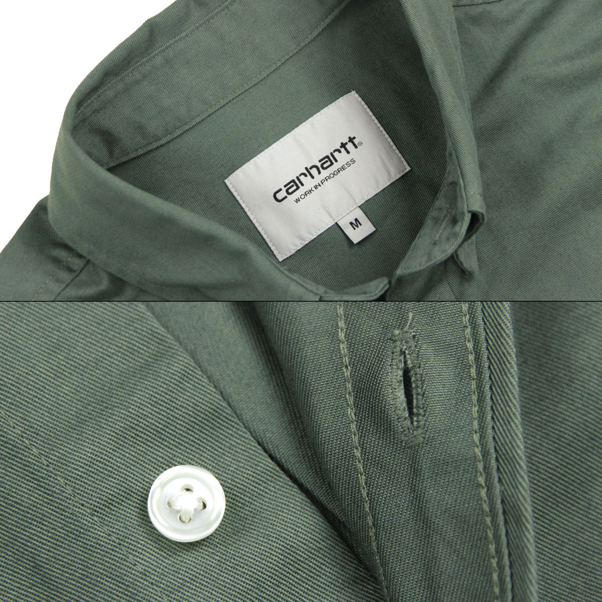 �����ϡ��� ��� Ĺµ����� ������ CARHARTT WIP �ܥ�������� �����奢�륷��� LONG SLEEVE MADISON SHIRT VELVET GREEN / WHITE I023339 3HLXX