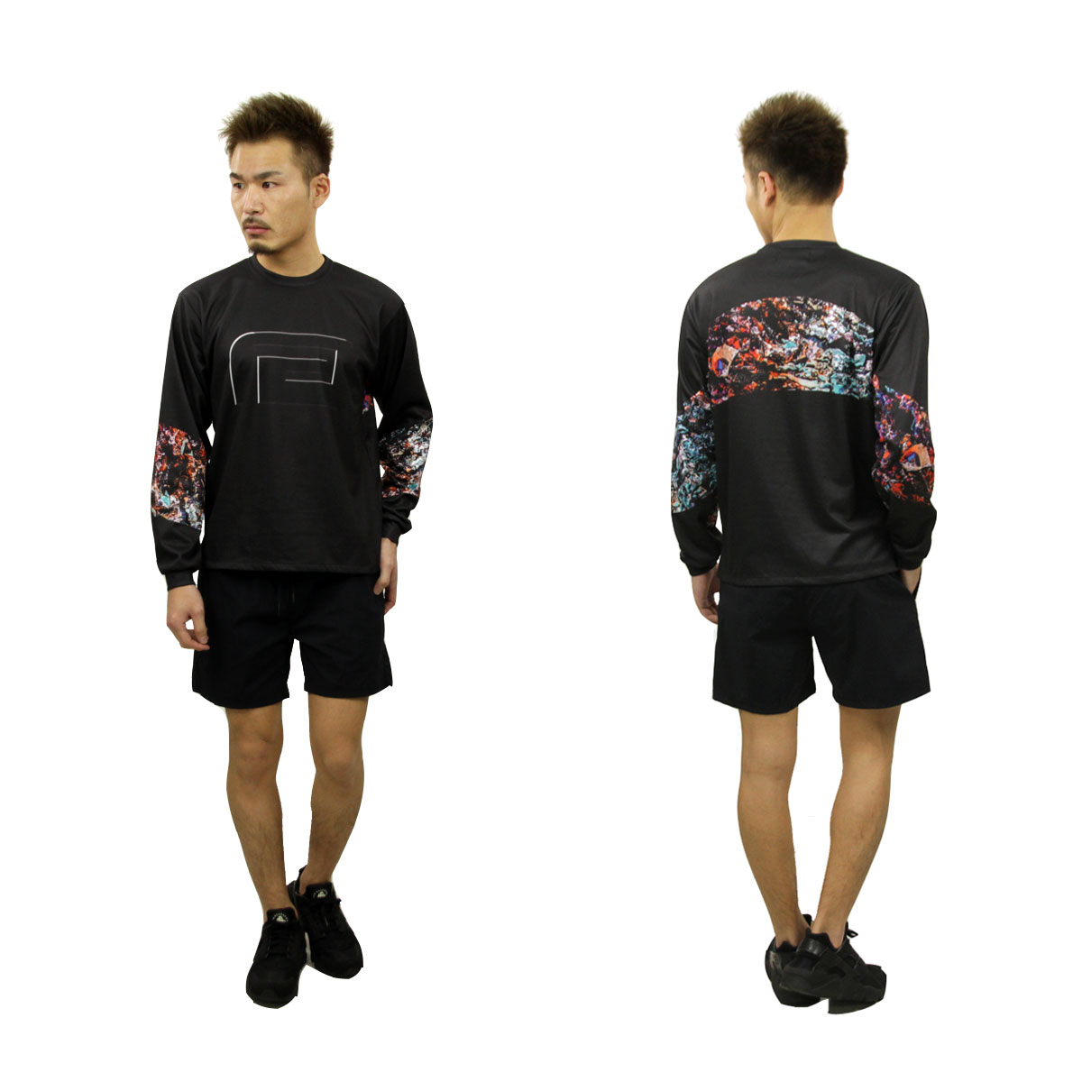 ��С����� ����T ��� ��������Ź REVERSAL ĹµT����� BLACK GLITTER DRY LONG SLEEVE rv19aw018b BLACK