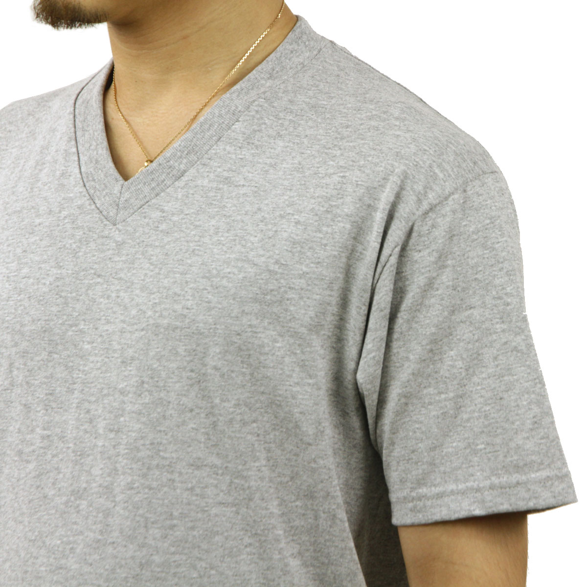 ץ T   PROCLUB ȾµT VͥåT COMFORT SHORT SLEEVE V-NECK TEE HEATHER GREY #106  礭 AB6B B1C C1D D1E E02F