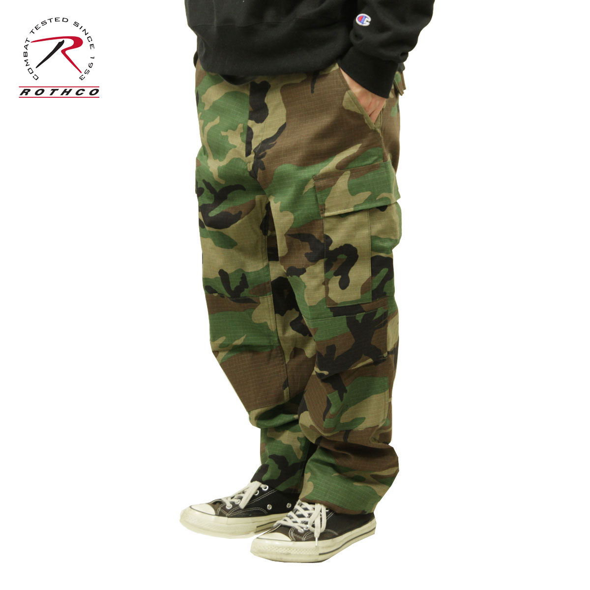 ������ �������ѥ�� ��� ������ ROTHCO �ܥȥॹ �ߥ꥿�꡼�ѥ�� ROTHCO RIP-STOP BDU CARGO PANTS WOODLAND CAMO 5947 A98B B1C C2D D3E E05F