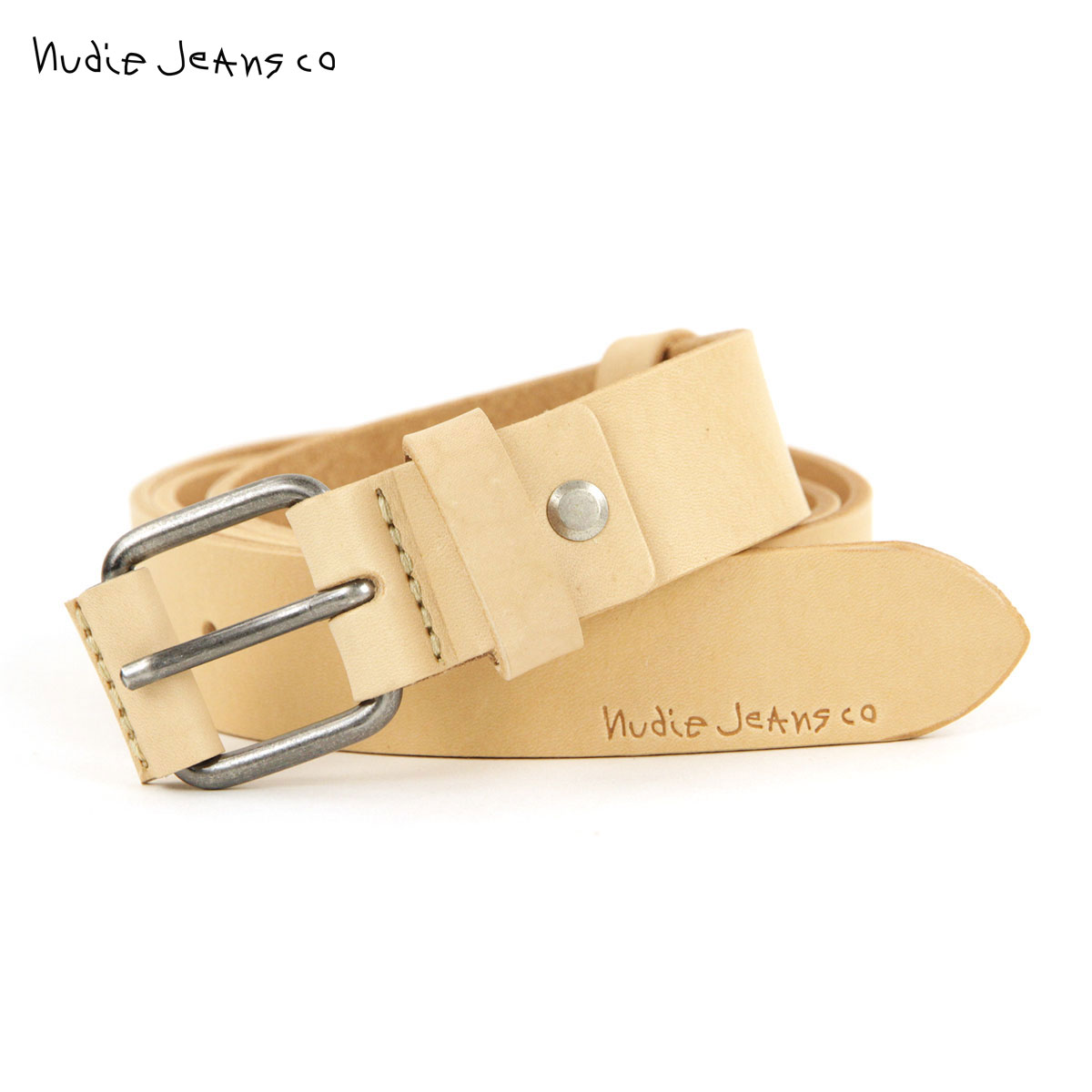 ̡ǥ ٥  Ź Nudie Jeans ܳ ץ٥ 쥶٥ DWAYNE LEATHER BELT NATURAL B12 180898 A62B B1C C3D D6E E18F