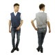 �̡��ǥ��������� Nudie Jeans ��������Ź ��� ���� Eino WaistCoat 160284 Blue on Grey A62B B1C C1D D0E E07F