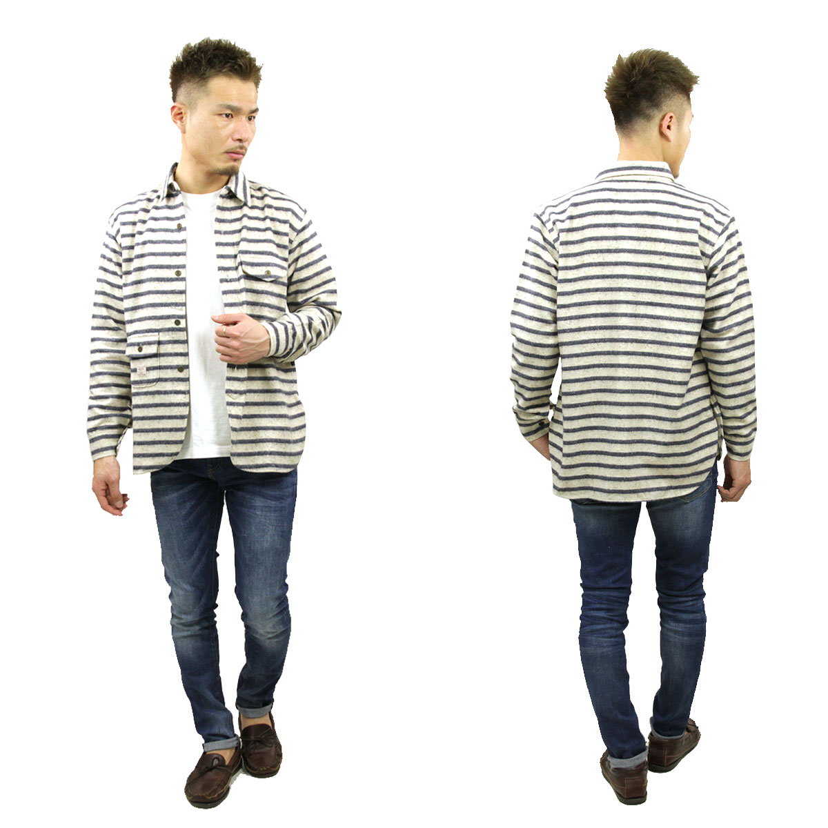 �ϥ� HAN KJOBENHAVN ��� �����ߡ������ ARMY SHIRT �ۥ磻�ȥ֥롼 A56B B1C C1D D6E E01F E07F